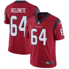 Youth Nike Houston Texans #64 Senio Kelemete Red Alternate Vapor Untouchable Limited Player NFL Jersey