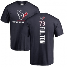NFL Nike Houston Texans #73 Zach Fulton Navy Blue Backer T-Shirt