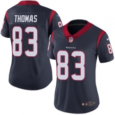 Women's Nike Houston Texans #83 Jordan Thomas Navy Blue Team Color Vapor Untouchable Limited Player NFL Jersey