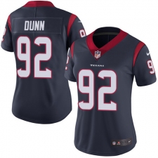 Women's Nike Houston Texans #92 Brandon Dunn Navy Blue Team Color Vapor Untouchable Limited Player NFL Jersey