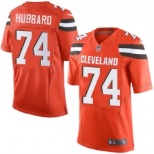 Men's Nike Cleveland Browns #74 Chris Hubbard Elite Orange Alternate NFL Jersey