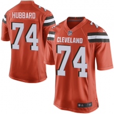 Men's Nike Cleveland Browns #74 Chris Hubbard Game Orange Alternate NFL Jersey