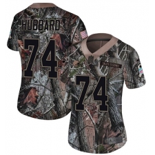 Women's Nike Cleveland Browns #74 Chris Hubbard Limited Camo Rush Realtree NFL Jersey