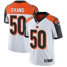 Men's Nike Cincinnati Bengals #50 Jordan Evans White Vapor Untouchable Limited Player NFL Jersey