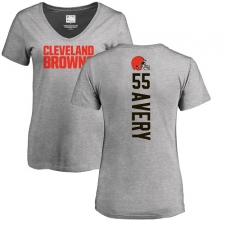 NFL Women's Nike Cleveland Browns #55 Genard Avery Ash Backer V-Neck T-Shirt