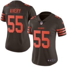 Women's Nike Cleveland Browns #55 Genard Avery Limited Brown Rush Vapor Untouchable NFL Jersey