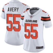 Women's Nike Cleveland Browns #55 Genard Avery White Vapor Untouchable Limited Player NFL Jersey