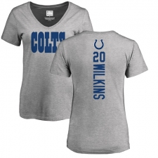 NFL Women's Nike Indianapolis Colts #20 Jordan Wilkins Ash Backer T-Shirt