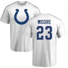 NFL Nike Indianapolis Colts #23 Kenny Moore White Name & Number Logo T-Shirt
