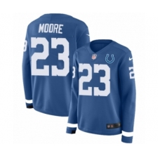 Women's Nike Indianapolis Colts #23 Kenny Moore Limited Blue Therma Long Sleeve NFL Jersey