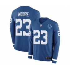 Youth Nike Indianapolis Colts #23 Kenny Moore Limited Blue Therma Long Sleeve NFL Jersey