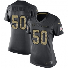 Women's Nike Indianapolis Colts #50 Anthony Walker Limited Black 2016 Salute to Service NFL Jersey