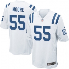 Men's Nike Indianapolis Colts #55 Skai Moore Game White NFL Jersey