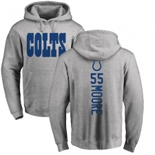 NFL Nike Indianapolis Colts #55 Skai Moore Ash Backer Pullover Hoodie