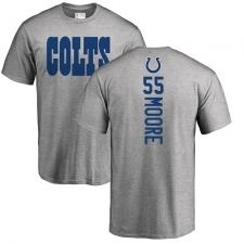 NFL Nike Indianapolis Colts #55 Skai Moore Ash Backer T-Shirt