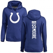 NFL Women's Nike Indianapolis Colts #55 Skai Moore Royal Blue Backer Pullover Hoodie
