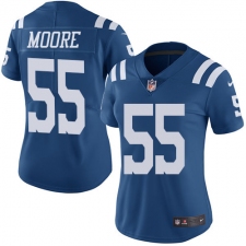 Women's Nike Indianapolis Colts #55 Skai Moore Limited Royal Blue Rush Vapor Untouchable NFL Jersey
