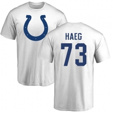 NFL Nike Indianapolis Colts #73 Joe Haeg White Name & Number Logo T-Shirt