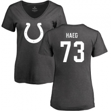 NFL Women's Nike Indianapolis Colts #73 Joe Haeg Ash One Color T-Shirt