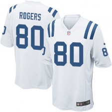 Men's Nike Indianapolis Colts #80 Chester Rogers Game White NFL Jersey