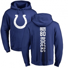 NFL Nike Indianapolis Colts #80 Chester Rogers Royal Blue Backer Pullover Hoodie
