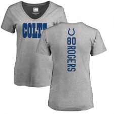 NFL Women's Nike Indianapolis Colts #80 Chester Rogers Ash Backer T-Shirt