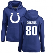 NFL Women's Nike Indianapolis Colts #80 Chester Rogers Royal Blue Name & Number Logo Pullover Hoodie