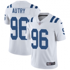 Men's Nike Indianapolis Colts #96 Denico Autry White Vapor Untouchable Limited Player NFL Jersey