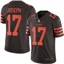 Men's Nike Cleveland Browns #17 Greg Joseph Limited Brown Rush Vapor Untouchable NFL Jersey