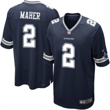 Men's Nike Dallas Cowboys #2 Brett Maher Game Navy Blue Team Color NFL Jersey