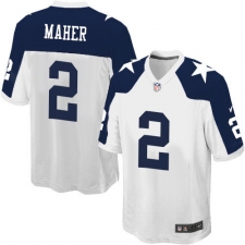 Men's Nike Dallas Cowboys #2 Brett Maher Game White Throwback Alternate NFL Jersey