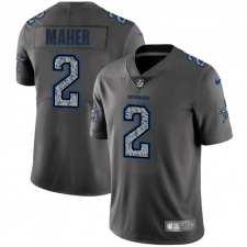Men's Nike Dallas Cowboys #2 Brett Maher Gray Static Vapor Untouchable Limited NFL Jersey