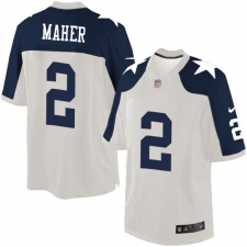 Men's Nike Dallas Cowboys #2 Brett Maher Limited White Throwback Alternate NFL Jersey
