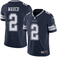 Men's Nike Dallas Cowboys #2 Brett Maher Navy Blue Team Color Vapor Untouchable Limited Player NFL Jersey