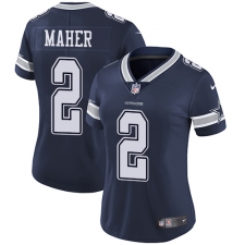 Women's Nike Dallas Cowboys #2 Brett Maher Navy Blue Team Color Vapor Untouchable Limited Player NFL Jersey