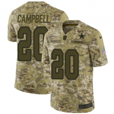 Men's Nike Dallas Cowboys #20 Ibraheim Campbell Limited Camo 2018 Salute to Service NFL Jersey