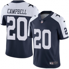 Men's Nike Dallas Cowboys #20 Ibraheim Campbell Navy Blue Throwback Alternate Vapor Untouchable Limited Player NFL Jersey
