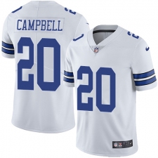 Men's Nike Dallas Cowboys #20 Ibraheim Campbell White Vapor Untouchable Limited Player NFL Jersey