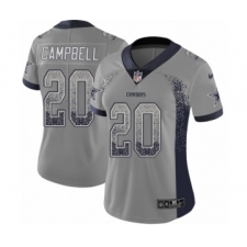 Women's Nike Dallas Cowboys #20 Ibraheim Campbell Limited Gray Rush Drift Fashion NFL Jersey