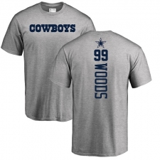 NFL Nike Dallas Cowboys #99 Antwaun Woods Ash Backer T-Shirt
