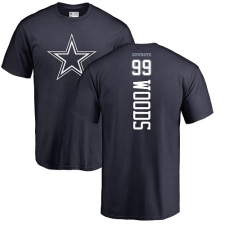 NFL Nike Dallas Cowboys #99 Antwaun Woods Navy Blue Backer T-Shirt