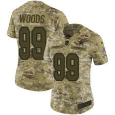Women's Nike Dallas Cowboys #99 Antwaun Woods Limited Camo 2018 Salute to Service NFL Jersey