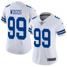 Women's Nike Dallas Cowboys #99 Antwaun Woods White Vapor Untouchable Limited Player NFL Jersey