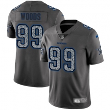Youth Nike Dallas Cowboys #99 Antwaun Woods Gray Static Vapor Untouchable Limited NFL Jersey