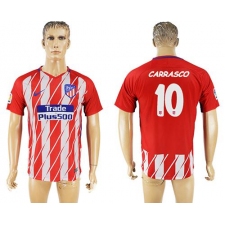 Atletico Madrid #10 Carrasco Home Soccer Club Jerseys