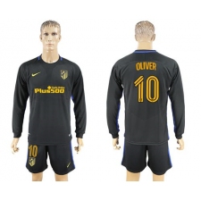 Atletico Madrid #10 Oliver Away Long Sleeves Soccer Club Jersey