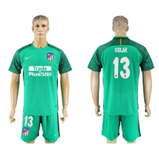 Atletico Madrid #13 Oblak Green Goalkeeper Soccer Club Jersey1