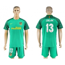 Atletico Madrid #13 Oblak Green Goalkeeper Soccer Club Jerseys