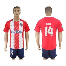 Atletico Madrid #14 Gabi Home Soccer Club Jersey1