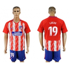 Atletico Madrid #19 Lucas Home Soccer Club Jersey